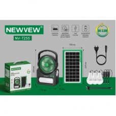 Фонарь NEWVEW з вентилятором комплект NV-T255 Solar Panel 4500mAh (NWVW-NV-T255-GN) - Фото