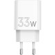 Зарядний пристрій Sigma 1xUSB-C PD33W + 1xUSB QC 3.0 GaN X-power PS33-01 white (4827798527719)