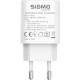 Зарядний пристрій Sigma 1xUSB-C PD33W + 1xUSB QC 3.0 GaN X-power PS33-01 white (4827798527719)