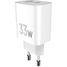 Зарядний пристрій Sigma 1xUSB-C PD33W + 1xUSB QC 3.0 GaN X-power PS33-01 white (4827798527719) - Фото