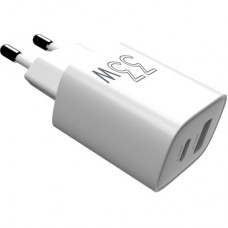 Зарядний пристрій Sigma 1xUSB-C PD33W + 1xUSB QC 3.0 GaN X-power PS33-01 white (4827798527719) - Фото