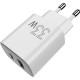 Зарядний пристрій Sigma 1xUSB-C PD33W + 1xUSB QC 3.0 GaN X-power PS33-01 white (4827798527719)