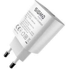 Зарядний пристрій Sigma 1xUSB-C PD33W + 1xUSB QC 3.0 GaN X-power PS33-01 white (4827798527719) - Фото