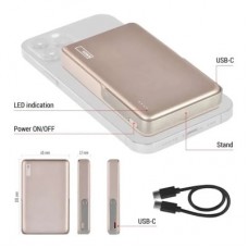 Батарея універсальна EMOS 10000 mAh, MagSafe, 20W, pink (B0552RG) - Фото
