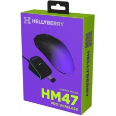 Мышка Hator Hellyberry HM47 Pro RGB Wireless/Bluetooth/USB Black/Violet (HM47PRO_black_violet) - Фото
