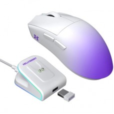 Мышка Hator Hellyberry HM47 Pro RGB Wireless/Bluetooth/USB White/Violet (HM47PRO_white_violet) - Фото