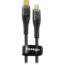 Дата кабель USB-C to Lightning 1.0m 3A black Essager (EXCTL-XJ01-P) - Фото
