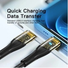 Дата кабель USB-C to Lightning 1.0m 3A black Essager (EXCTL-XJ01-P) - Фото