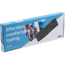 Клавіатура AOC KB120B USB UA Black (KB120B/97) - Фото