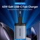 Зарядний пристрій Vention 2xUSB-C PD45W GaN gray (FCDH0-EU)