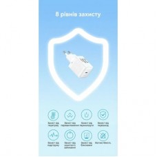 Зарядний пристрій Vention USB-C PD20W GaN white (FEPW0-EU) - Фото