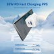 Зарядное устройство Vention 1xUSB-C PD30W + 1xUSB QC3.0 30W GaN + cable USB-C to USB-C 1.0m black (TZ-FEQB0-EU-01)