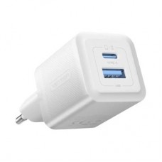 Зарядний пристрій Vention 1xUSB-C PD30W + 1xUSB QC 3.0 30 W GaN white (FEQW0-EU) - Фото