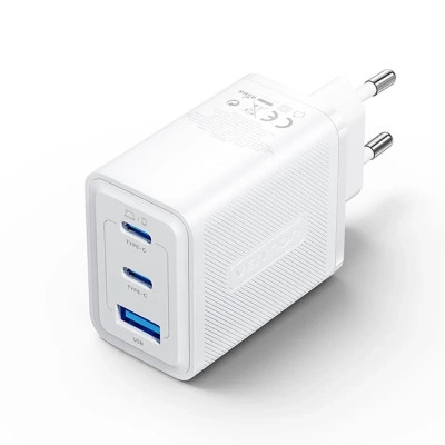 Зарядний пристрій Vention 2xUSB-C PD65W + 1xUSB QC 3.0 60 W GaN white (FERW0-EU)