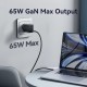 Зарядний пристрій Vention 2xUSB-C PD65W + 1xUSB QC 3.0 60 W GaN white (FERW0-EU)