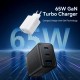 Зарядний пристрій Vention 2xUSB-C PD65W + 1xUSB QC 3.0 60 W GaN white (FERW0-EU)