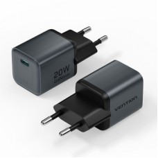 Зарядний пристрій Vention USB-C PD20W GaN gray (FEVH0-EU) - Фото