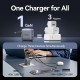 Зарядний пристрій Vention 2xUSB-C PD70W + 1xUSB QC 3.0 22.5 W GaN gray (FEXH0-EU)