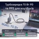 Зарядний пристрій Vention 1xUSB-C PD70W + 1xUSB QC 3.0 22.5 W GaN + cable USB-C to USB-C 1.0m 5 A gray (TZ-FCGH0-EU)