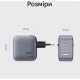 Зарядний пристрій Vention 1xUSB-C PD70W + 1xUSB QC 3.0 22.5 W GaN + cable USB-C to USB-C 1.0m 5 A gray (TZ-FCGH0-EU)