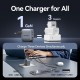 Зарядний пристрій Vention 2xUSB-C PD70W + 1xUSB QC 3.0 22.5 W GaN + cable USB-C to USB-C 1.0 m black gray (TZ-FEXH0-EU)