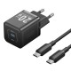 Зарядний пристрій Vention USB-C PD20W GaN black (FEPB0-EU)