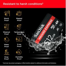 Картка пам'яті SanDisk 512GB microSDXC class 10 UHS-I U3 A1 Express (SDSQXFN-512G-GN4NN) Картка пам'яті SanDisk 512GB microSDXC class 10 UHS-I U3 A1 Express (SDSQXFN-512G-GN4NN) - Фото