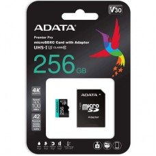 Картка пам'яті ADATA 256 GB microSD class 10 UHS-I U3 V30 A2 Premier Pro SD 6.0 (AUSDX256GUI3V30SA2-RA1) - Фото