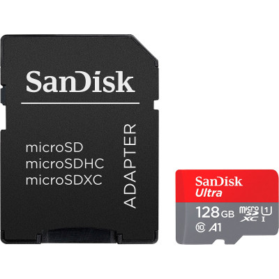 Карта памяти SanDisk 128GB microSD class 10 UHS-I A1 Ultra (SDSQUAB-128G-GN6IA)