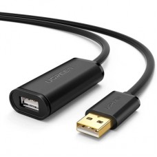 Дата кабель USB 2.0 AM to AF 20.0m Active black Ugreen (10324) - Фото