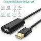 Дата кабель USB 2.0 AM to AF 20.0m Active black Ugreen (10324)