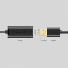 Дата кабель USB 2.0 AM to AF 15.0m Active black Ugreen (10323) - Фото