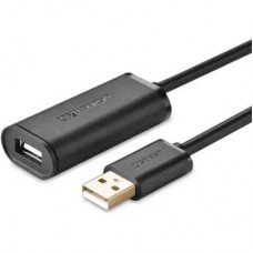 Дата кабель USB 2.0 AM to AF 5.0m Active black Ugreen (10319) - Фото