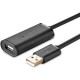 Дата кабель USB 2.0 AM to AF 5.0m Active black Ugreen (10319)
