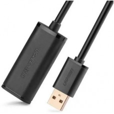 Дата кабель USB 2.0 AM to AF 10.0m Active black Ugreen (10321) - Фото