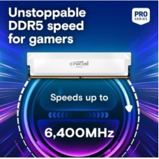 Модуль пам'яті для комп'ютера DDR5 64 GB (2x32GB) 6000 MHz Crucial Pro Wite Micron (CP2K32G60C40U5W) - Фото