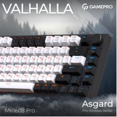 Клавіатура GamePro Asgard Valhalla QLAB Sakura Switch RGB Bluetooth/Wireless/USB-C UA Black (MK160-B-QS-PRO) - Фото