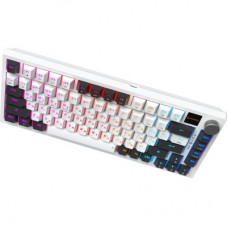 Клавіатура GamePro Asgard Valhalla Pro QLAB Sakura Switch RGB Bluetooth/Wireless/USB-C UA White (MK160-W-D-QS-PRO) - Фото