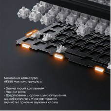Клавіатура Ajazz AK820 Red Switch USB-C UA White (AK820-R-W) Клавіатура Ajazz AK820 Red Switch USB-C UA White (AK820-R-W) - Фото