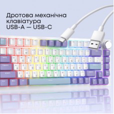 Клавіатура Ajazz AK820 Sea Salt Switch RGB USB-C UA White (AK820-SS-PWB) Клавіатура Ajazz AK820 Sea Salt Switch RGB USB-C UA White (AK820-SS-PWB) - Фото