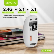 Мышка BAVIN G-K-991 RGB Wireless/Bluetooth Black (G-K-991-BK) - Фото