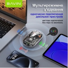 Мышка BAVIN G-K-993 Wireless/Bluetooth Black (G-K-993-BK) - Фото