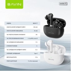 Наушники BAVIN BAVIN-77 Hi-Res White (HB-BA-77 WH) - Фото