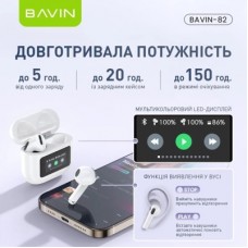Наушники BAVIN BAVIN-82 Hi-Res LCD Tough White (HB-BA-82-WH) - Фото