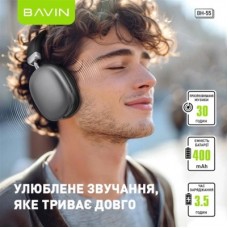 Навушники BAVIN BH-55 Hi-Res Black (HB-BH-55 BK) - Фото