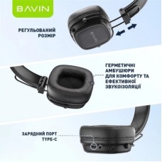 Навушники BAVIN BH-57 Hi-Res Black (HB-BH-57 BK) - Фото