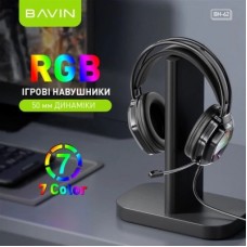 Наушники BAVIN BH-62 Gaming Hi-Res RGB LIGHT Black (HB-BH-62-BK) - Фото