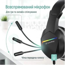 Наушники ColorWay Bloodwave LED Black (CW-HPG01BK) - Фото
