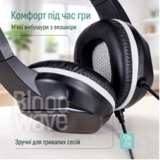 Наушники ColorWay Bloodwave LED Black (CW-HPG01BK) - Фото