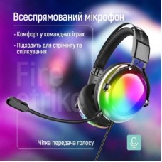 Наушники ColorWay Firestrike RGB Black (CW-HPG04BK) - Фото